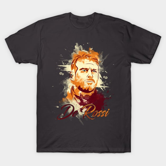 Daniele De Rossi Watercolor. T-Shirt by CryptoTextile